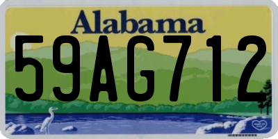 AL license plate 59AG712