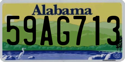 AL license plate 59AG713