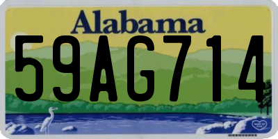 AL license plate 59AG714