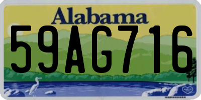 AL license plate 59AG716