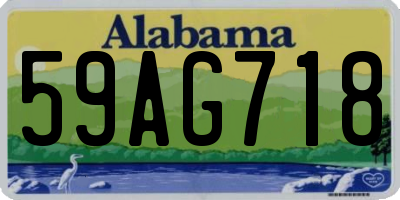 AL license plate 59AG718