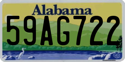 AL license plate 59AG722