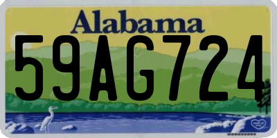 AL license plate 59AG724