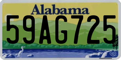 AL license plate 59AG725