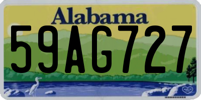 AL license plate 59AG727