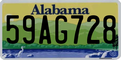 AL license plate 59AG728