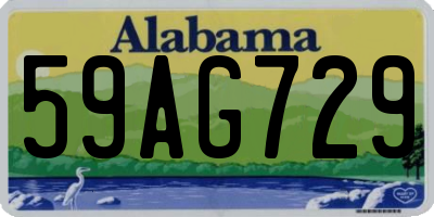 AL license plate 59AG729