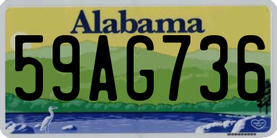 AL license plate 59AG736
