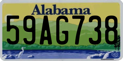 AL license plate 59AG738