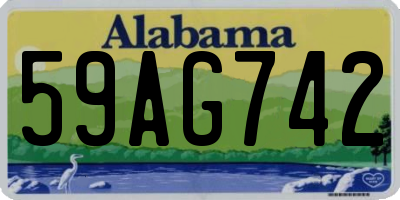 AL license plate 59AG742