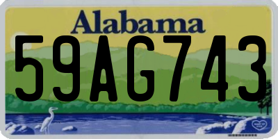 AL license plate 59AG743
