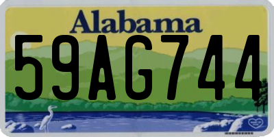AL license plate 59AG744