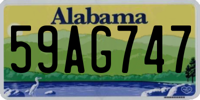 AL license plate 59AG747