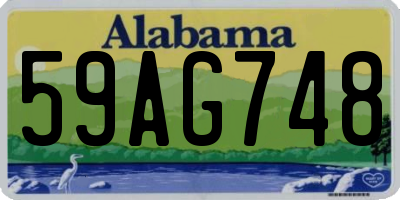 AL license plate 59AG748