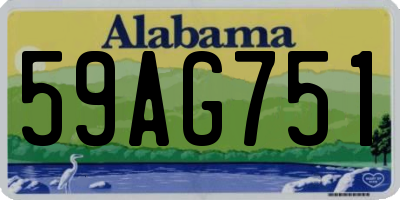 AL license plate 59AG751