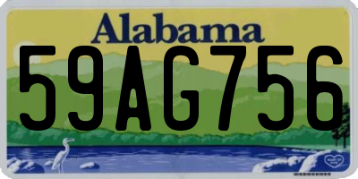 AL license plate 59AG756