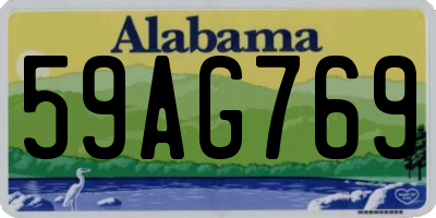 AL license plate 59AG769