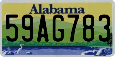 AL license plate 59AG783