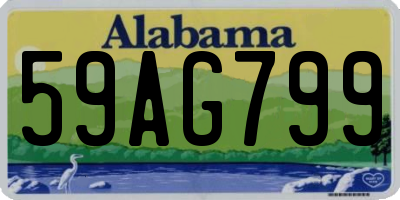 AL license plate 59AG799