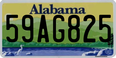 AL license plate 59AG825