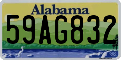 AL license plate 59AG832