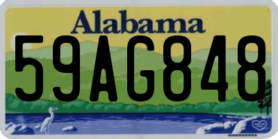AL license plate 59AG848