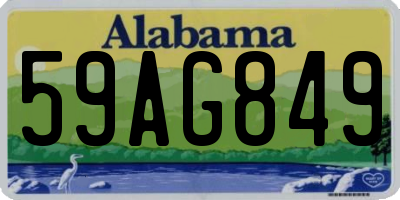 AL license plate 59AG849