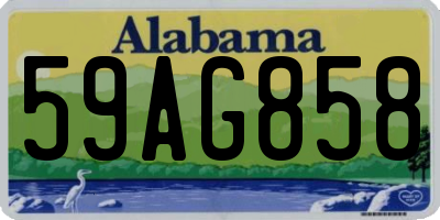 AL license plate 59AG858
