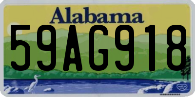 AL license plate 59AG918