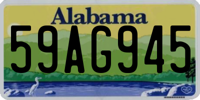 AL license plate 59AG945
