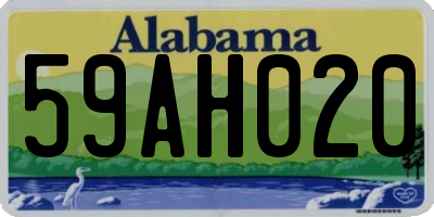 AL license plate 59AH020