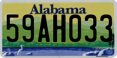AL license plate 59AH033