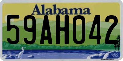 AL license plate 59AH042