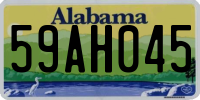 AL license plate 59AH045