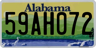 AL license plate 59AH072