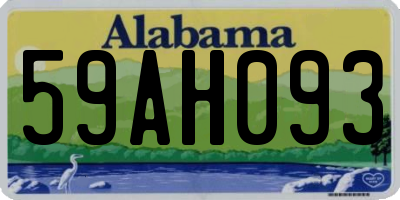 AL license plate 59AH093
