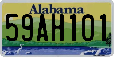 AL license plate 59AH101