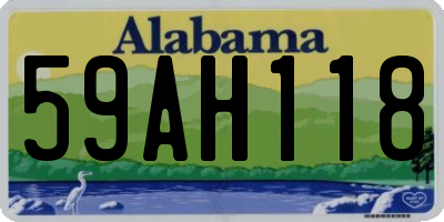AL license plate 59AH118
