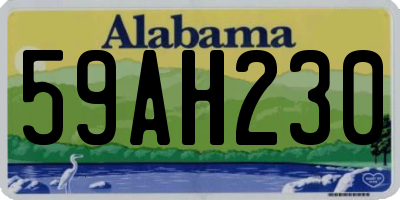 AL license plate 59AH230