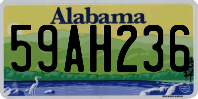 AL license plate 59AH236