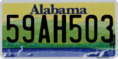 AL license plate 59AH503