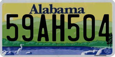 AL license plate 59AH504