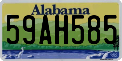 AL license plate 59AH585