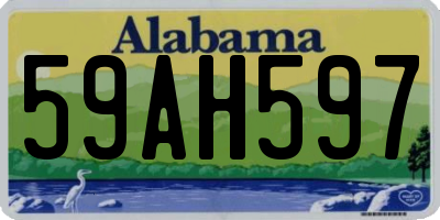 AL license plate 59AH597