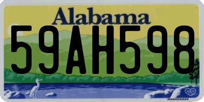 AL license plate 59AH598