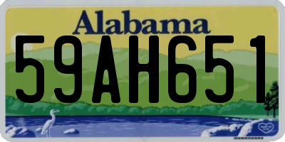 AL license plate 59AH651