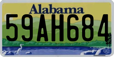 AL license plate 59AH684