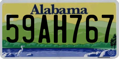 AL license plate 59AH767