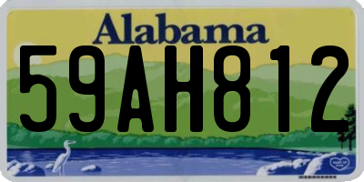 AL license plate 59AH812