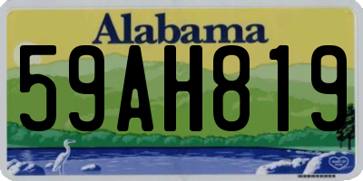 AL license plate 59AH819